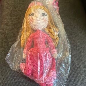 Handmade Pink Crochet Doll